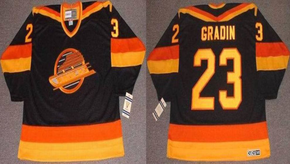 2019 Men Vancouver Canucks #23 Gradin Black CCM NHL jerseys1